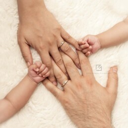Newborn Family Hand Shot