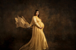 Fine Art Maternity Photography Flowing Gown Shot