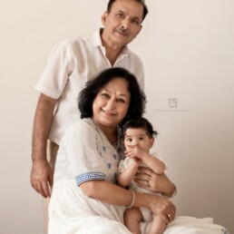 Baby portrait with grandparents
