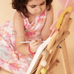 Kid paint photography theme session at home