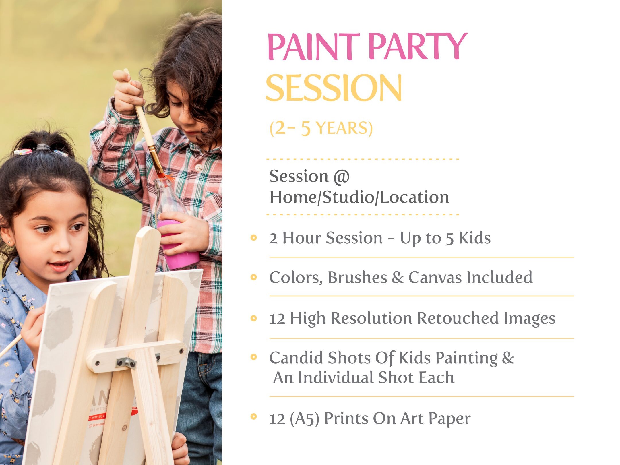 Paint Party Photography Session
