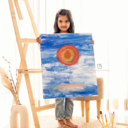 Paint Session Photoshoot of 5 year old