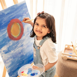 Paint Session Photoshoot of 5 year old