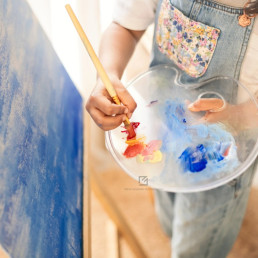 Paint Session Photoshoot of 5 year old